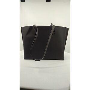 NWT Quince Triple Compartment Black Leather Tote Bag